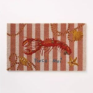 Anthropologie Nathalie Lete Striped Lobster Printed
Coir Doormat